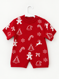 Sample Sale | Red Christmas Knit Romper