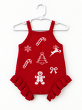 Sample Sale | Red Christmas Ruffle Romper