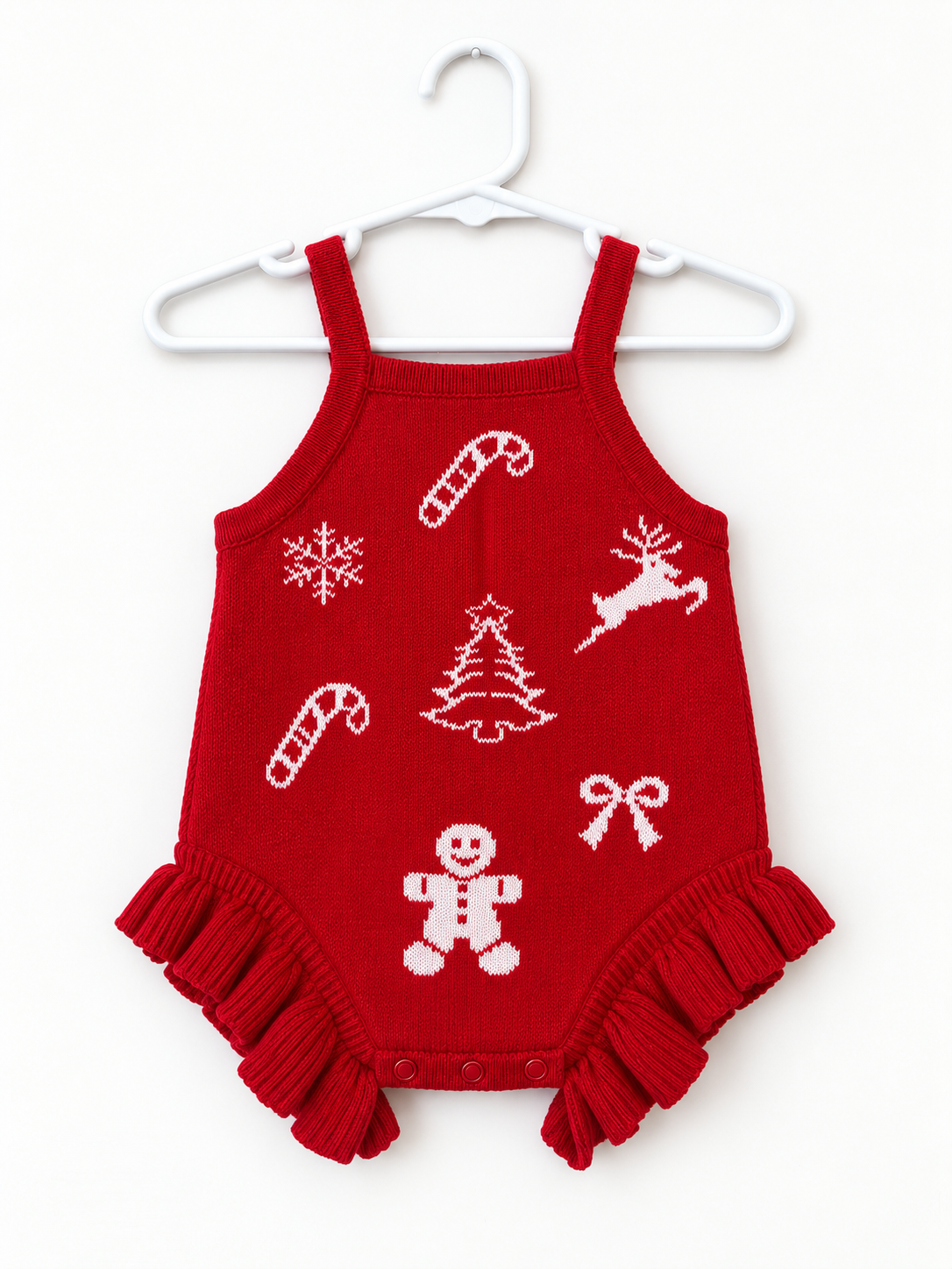 Sample Sale | Red Christmas Ruffle Romper