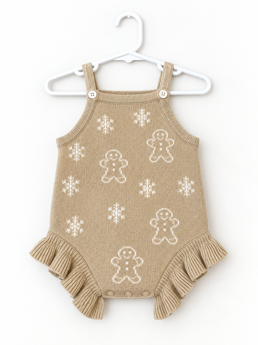 Sample Sale | Oatmeal Gingerbread Ruffle Romper